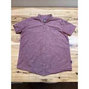 Patagonia Shirt Men's XL Organic Cotton Red Button Up Short Sleeve Casual Pocket